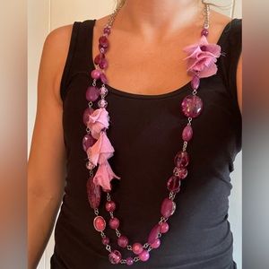 Pink statement necklace